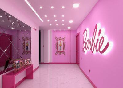 Cochera inspirada en Barbie