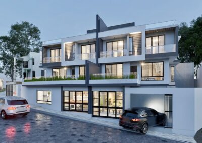 Geometría compartida: casas gemelas