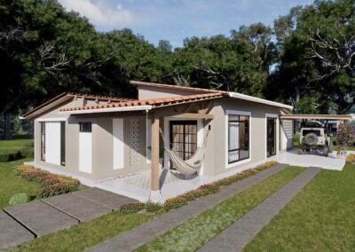 Casa en entorno arbolado